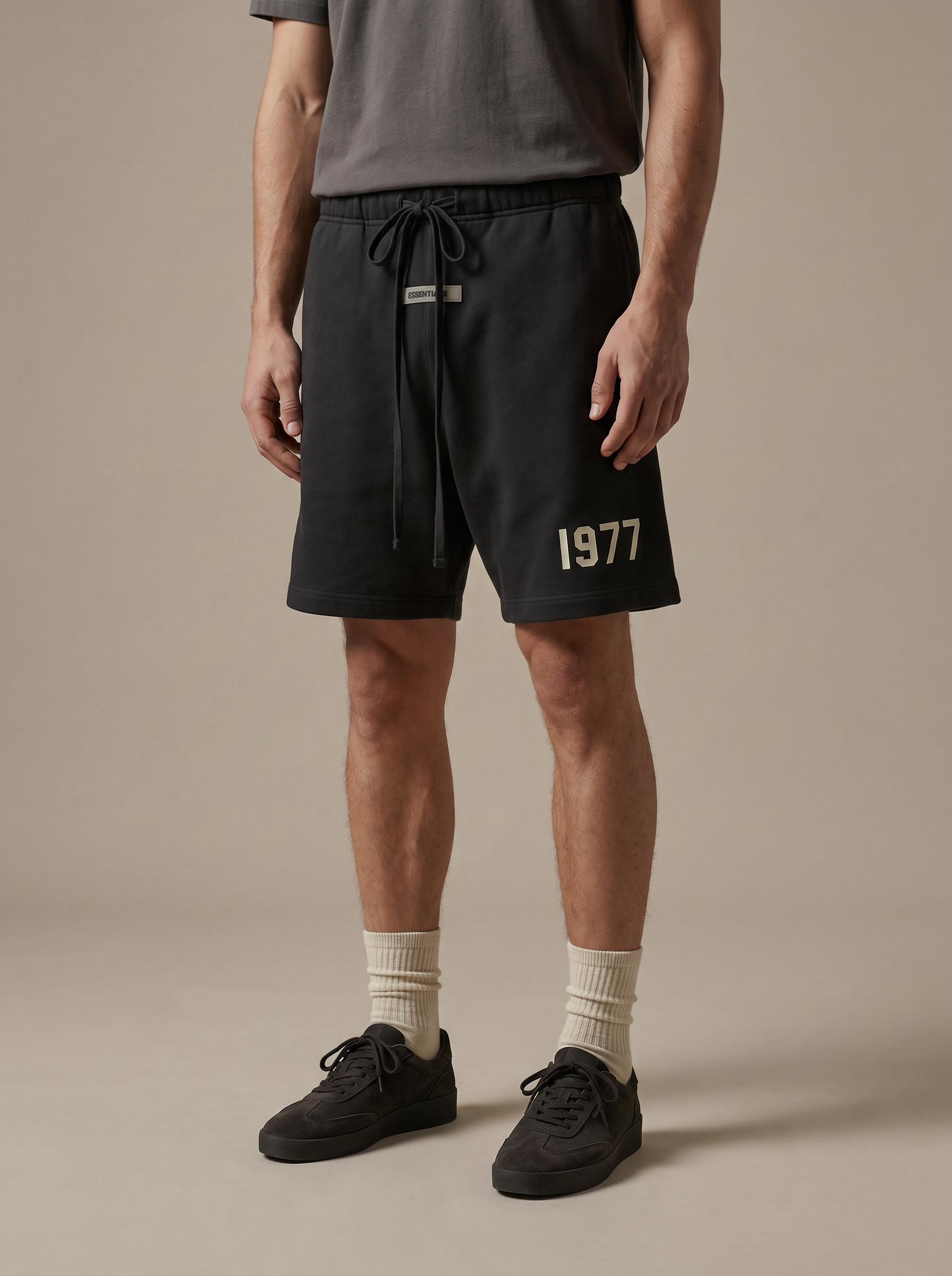 Essentials 1977 Shorts Iron — on model