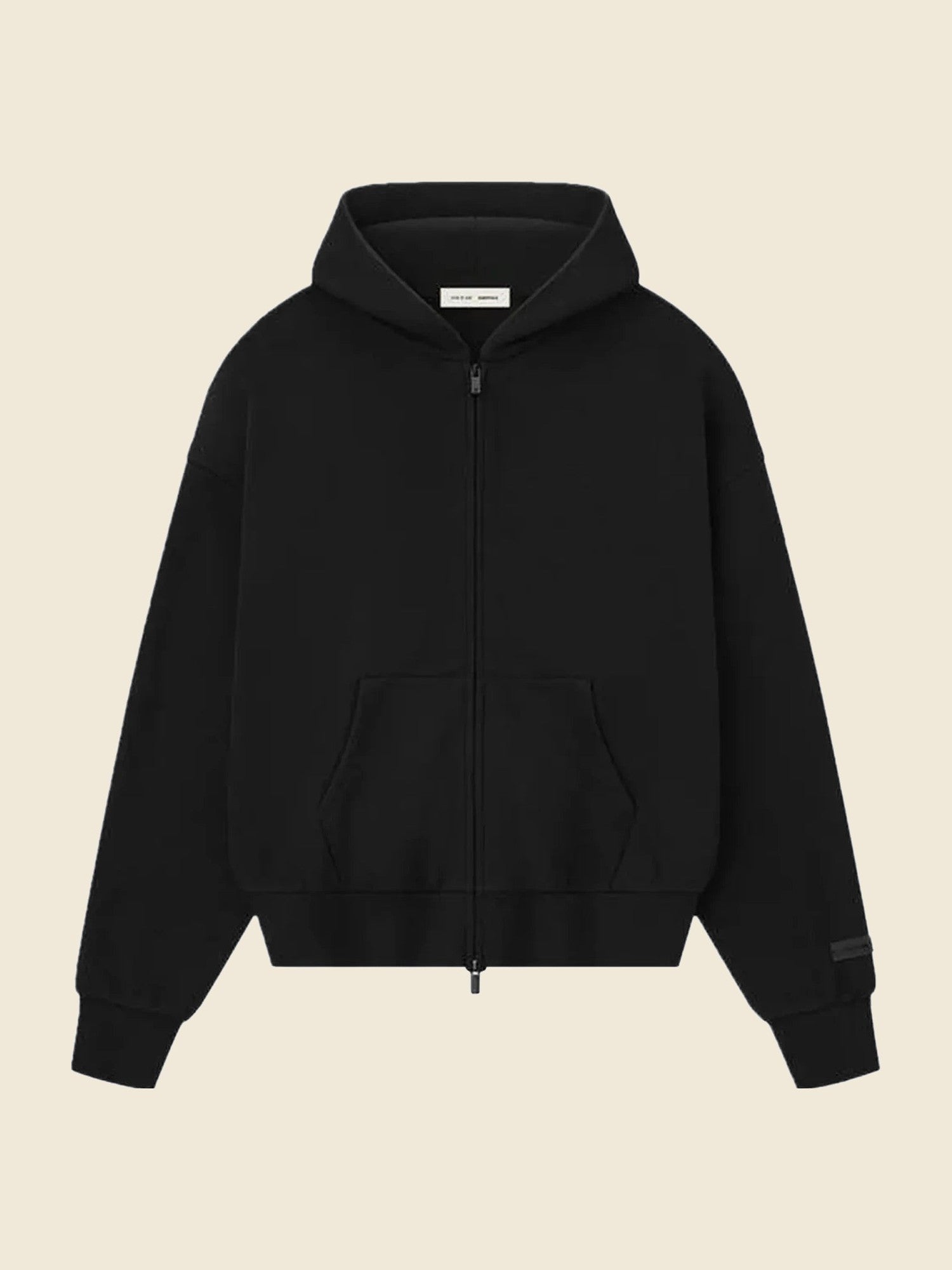 Fog Classic Full Zip Up Hoodie Jet Black
