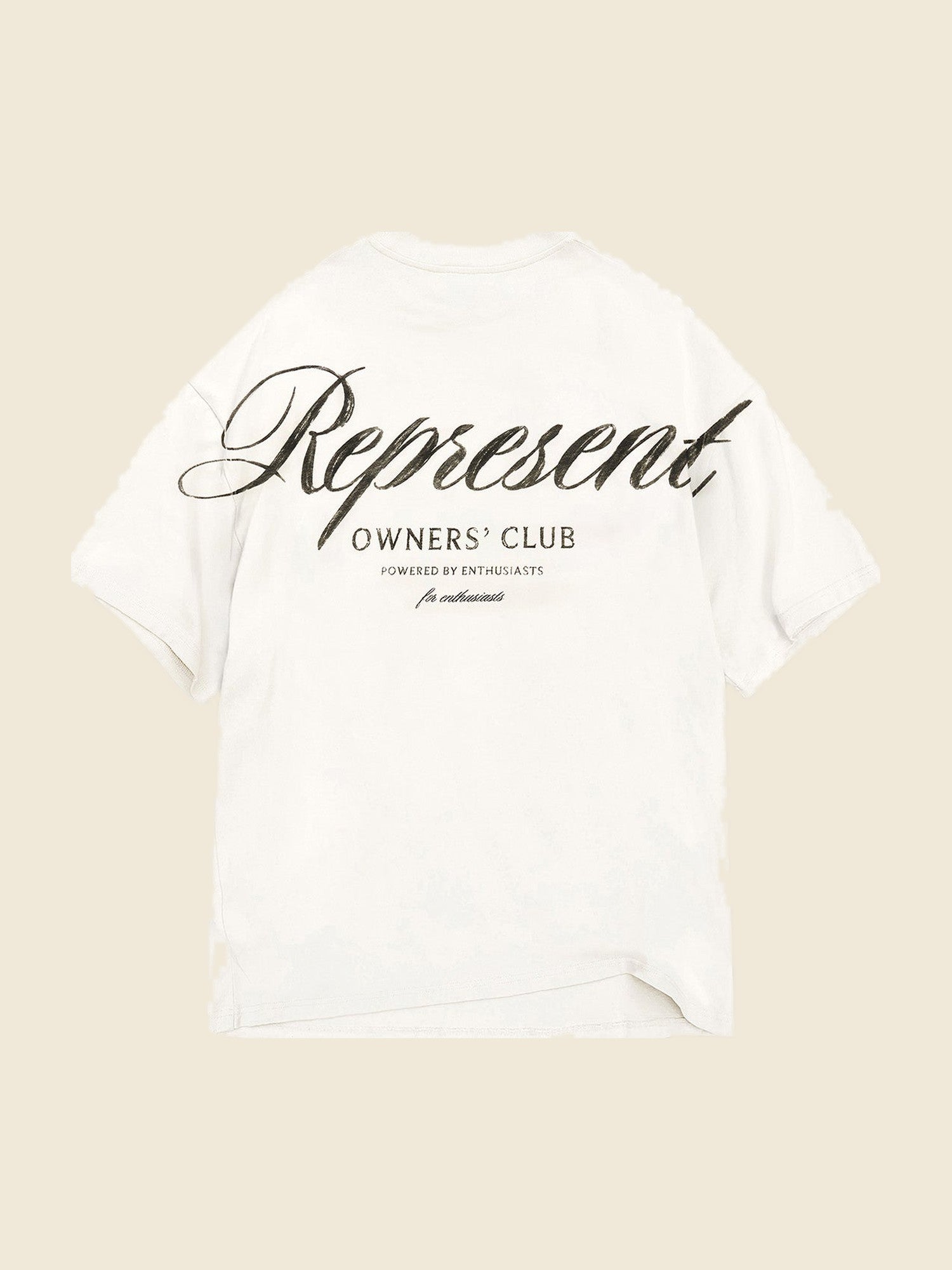 Represent Owners Club Script T-Shirt Flat White
